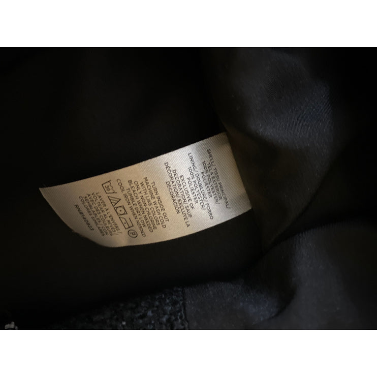 Ann Taylor Loft Black Tweed Long Sleeve Crop Suit Cardigan Blazer Coat Jacket XL