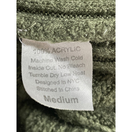 Six/Fifty Women's Green Ribbed Knit Long Sleeve Turtleneck Sweater Top Size M
