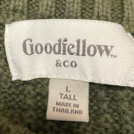 Goodfellow & Co Men's Green Cable Knit Long Sleeve Sweatshirt Sweater Top Size L