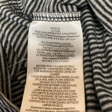 BCBGeneration Women's Black Gray Striped Sleeveless Muscle Tee Tank Top Size S