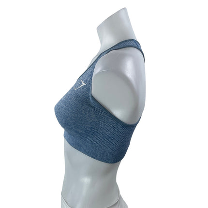 Gymshark Women's Blue Racerback Workout Yoga Athletic Sports Bra Crop Top Size S