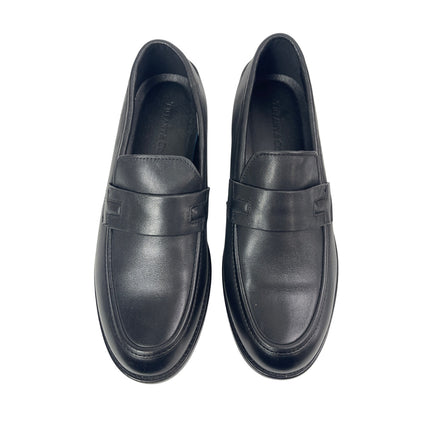 NEW Tiffany & Co Mens Black Leather Low Top Slip On Almond Toe Loafers Shoes 8.5