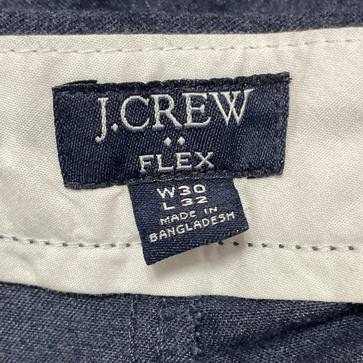 J.Crew Flex Mens Blue Mid Waist Straight Leg Tailored Trousers Dress Pants 30x32