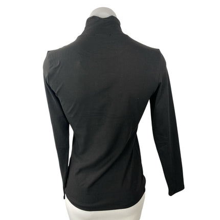 NEW Ekouaer Womens Black Mock Neck Long Sleeve Slim Casual T-Shirt Sweater Top S