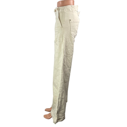 Pilcro And The Letterpress Cream Women's Wide Leg Utility Denim Jeans Pants 27