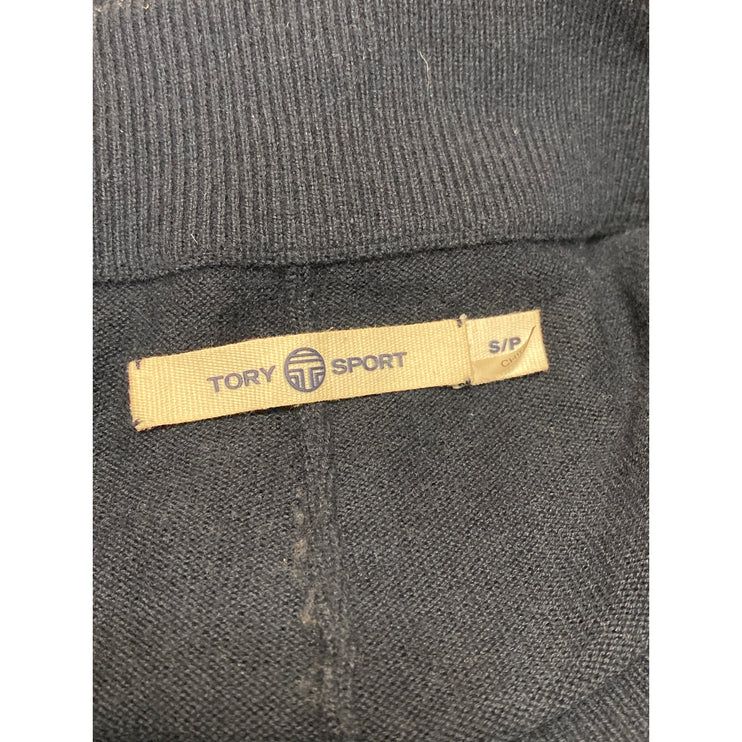 Tory Sport Women's Navy Blue Elastic High Waist Athletic Joggers Trouser Pants S