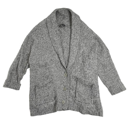 Eileen Fisher $348 Gray Alpaca Oversized Long Sleeve Cardigan Sweater Top Size L/XL