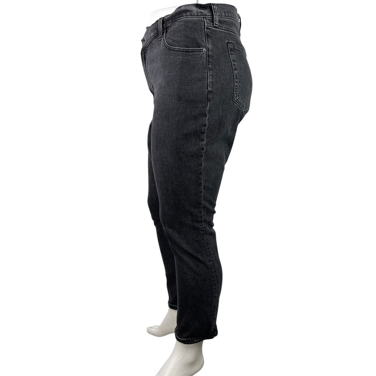 Abercrombie & Fitch The 90s Slim Straight High Rise Black Denim Jeans Size 34