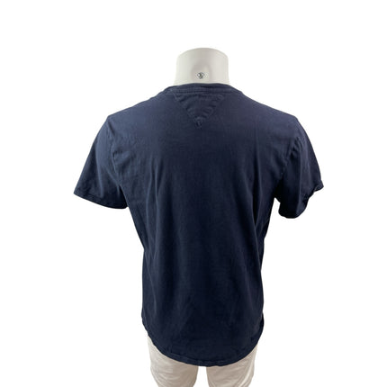 Tommy Hilfiger Men's Navy Blue Short Sleeve Logo Crewneck T Shirt Tee Top Size L