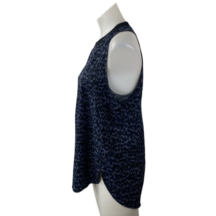 Athleta Women's Blue Leopard Sleeveless Yoga Workout Athletic Tank Top Size S
