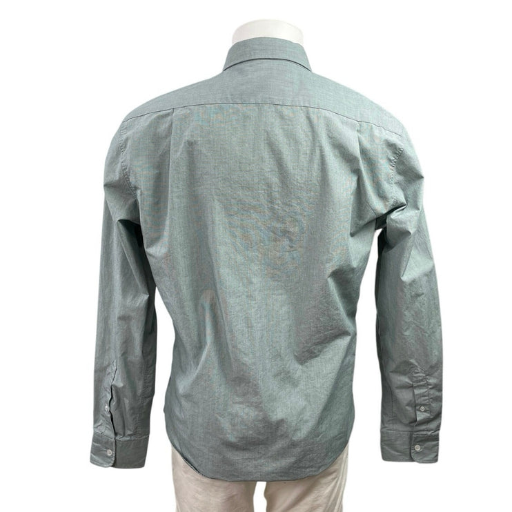 Beverly Hills Polo Club Men's Blue Long Sleeve Collared Button Down Shirt Top L