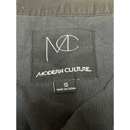Modern Culture Men's Black Short Sleeve Pockets Button Up Shirt Top Size S