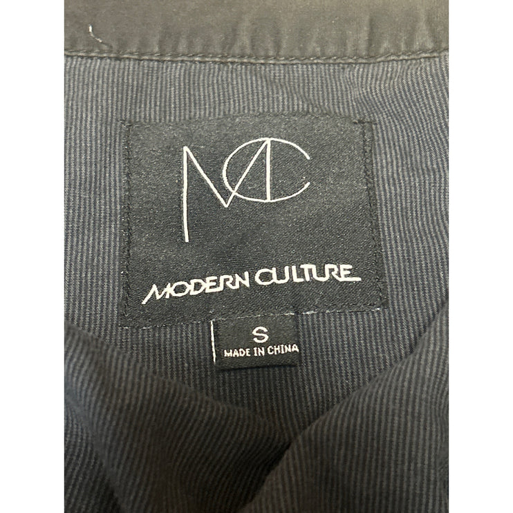 Modern Culture Men's Black Short Sleeve Pockets Button Up Shirt Top Size S