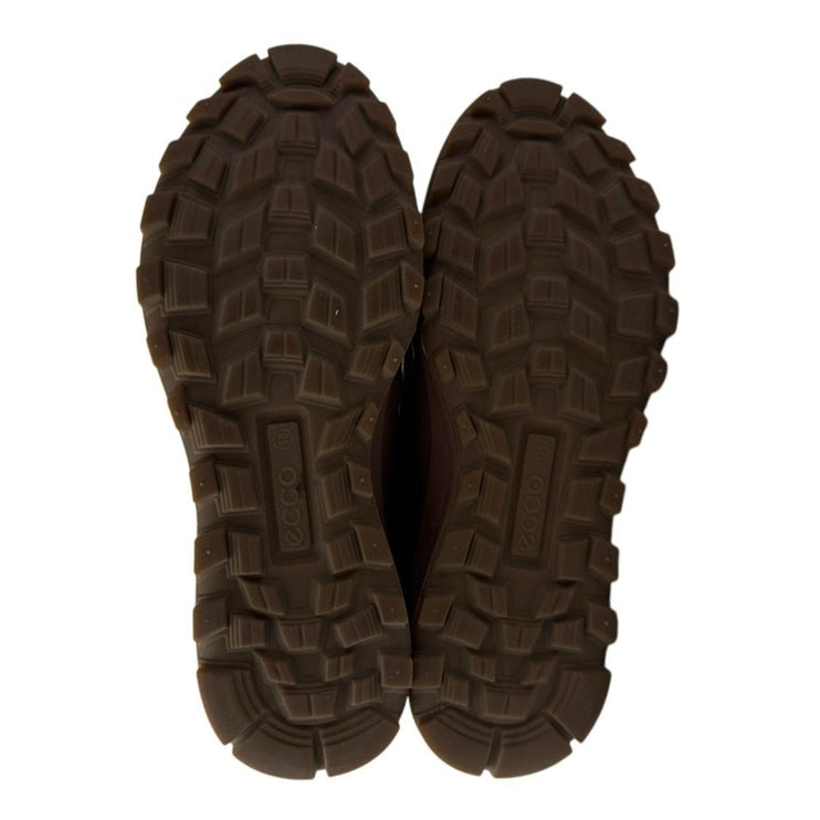 ECCO Exostrike Women's Brown Leather Round Toe Lace Up Hiking Boots Size 7-7.5