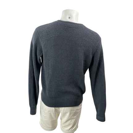 BUCK MASON Men's Gray Long Sleeves Ribbed Knit Crew Neck Pullover Sweater Top L