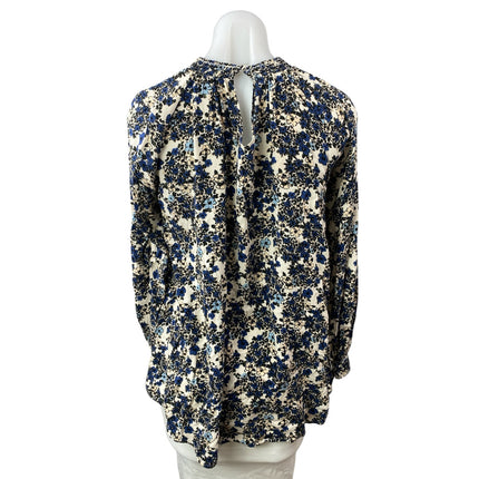 Free People Women's Multicolor Floral Long Sleeve Babydoll Blouse Top Size XS