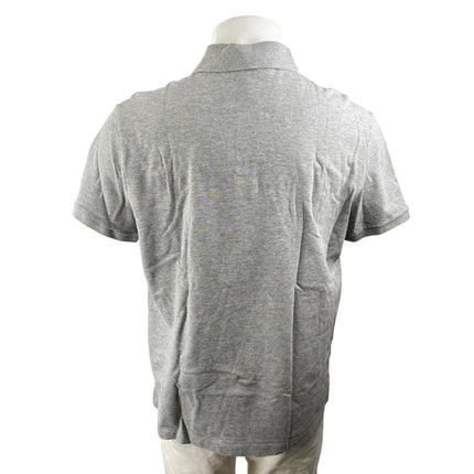 Lacoste Men Heather Gray Short Sleeve Logo Slim Fit Golf Polo Shirt Top Size XXL