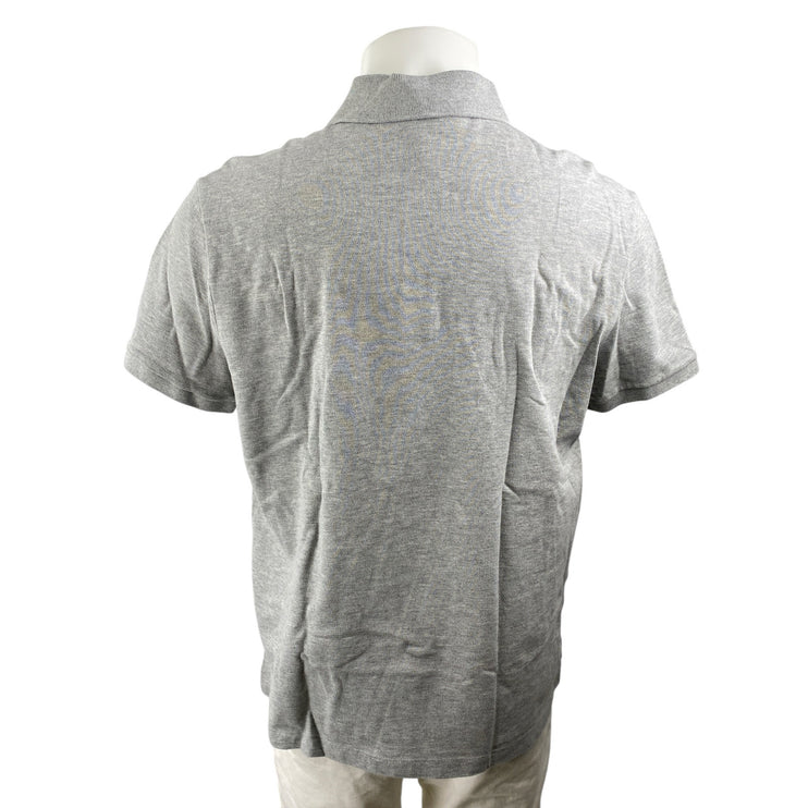 Lacoste Men Heather Gray Short Sleeve Logo Slim Fit Golf Polo Shirt Top Size XXL