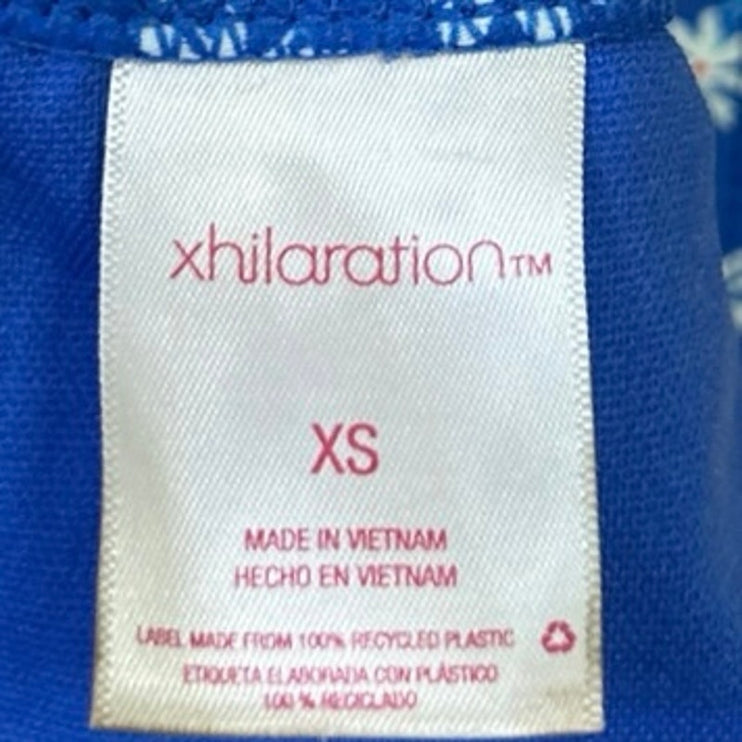 Xhilaration Blue Floral Two Piece Swim Beach Bikini Swimwear Swimsuit Set M/XS