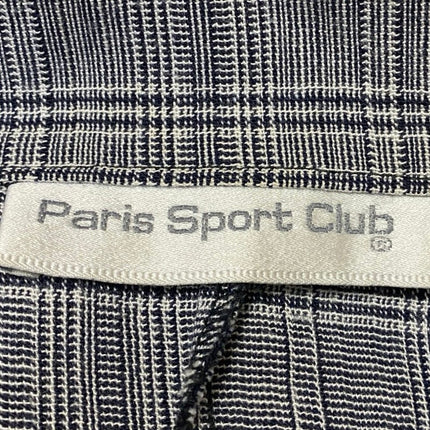 Paris Sport Club Women Gray Plaid Long Sleeve Double Breasted Blazer Jacket Sz S