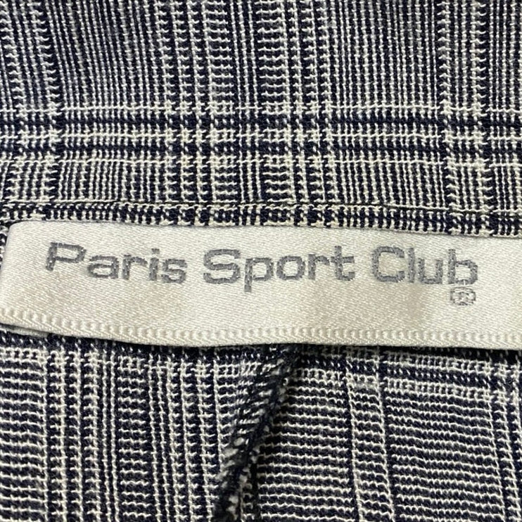 Paris Sport Club Women Gray Plaid Long Sleeve Double Breasted Blazer Jacket Sz S