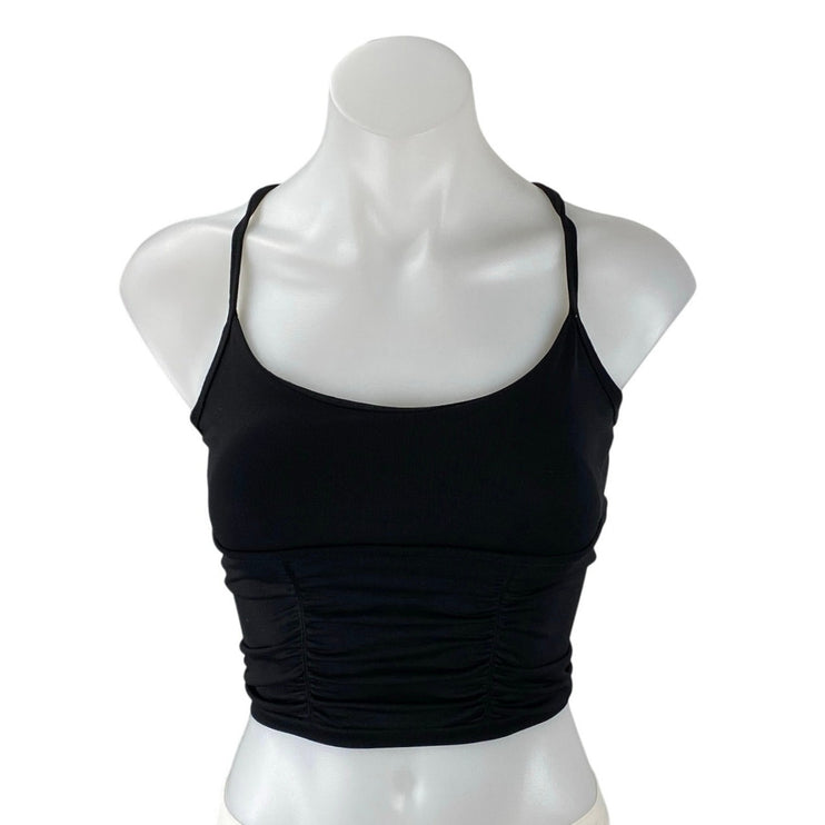 Free People Women's Black Sleeveless Yoga Workout Athletic Sports Bra Crop Top S