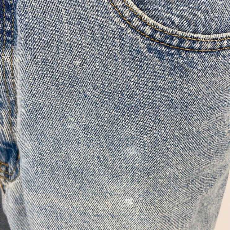 LA Blues Cotton Light Wash Classic Fit High Rise Straight Cropped Jeans Size 12P