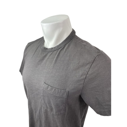 Faherty Sunwashed Mens Gray Crew Neck Short Sleeve Pocket Work Tee T-Shirt Top M