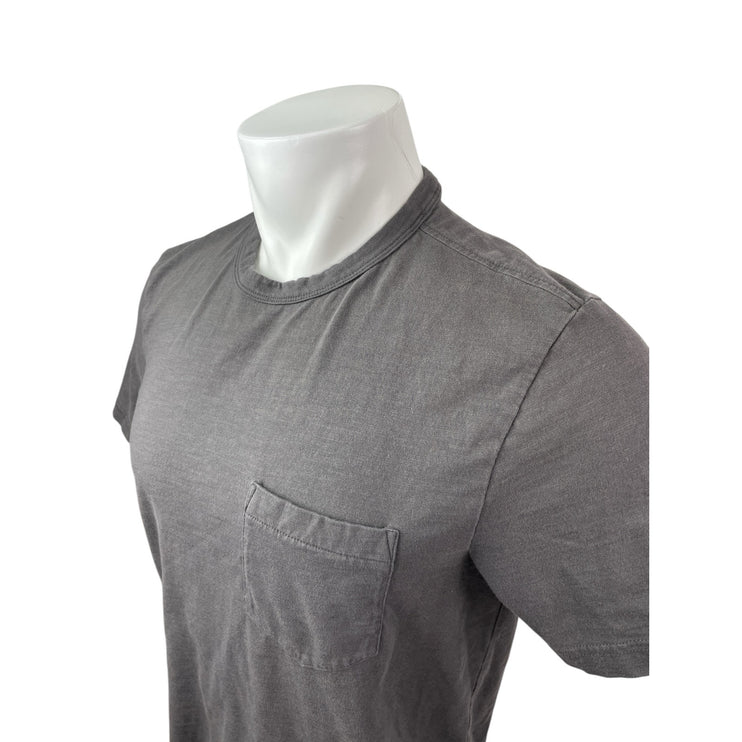 Faherty Sunwashed Mens Gray Crew Neck Short Sleeve Pocket Work Tee T-Shirt Top M