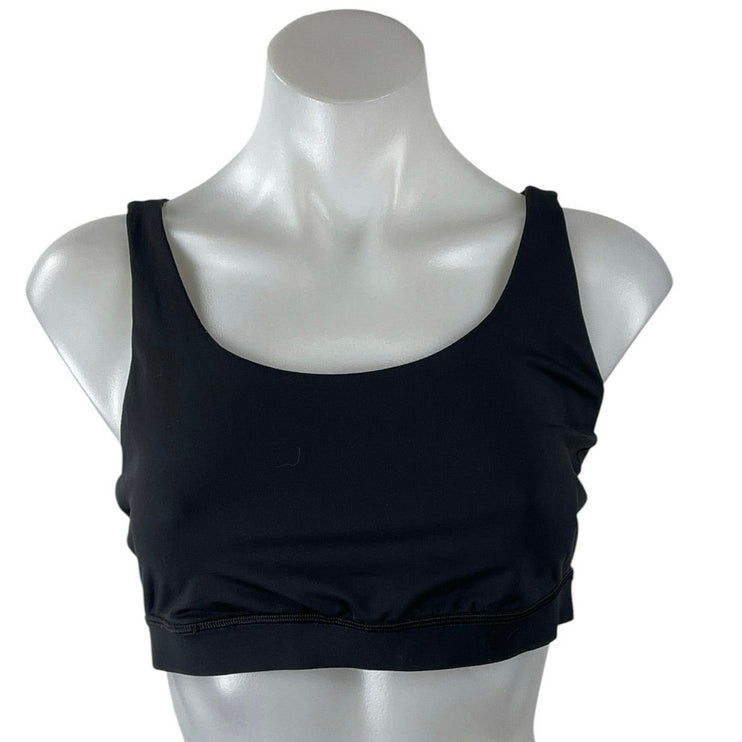 Lululemon Women's Black Strappy Yoga Workout Athletic Sports Bra Crop Top Size S