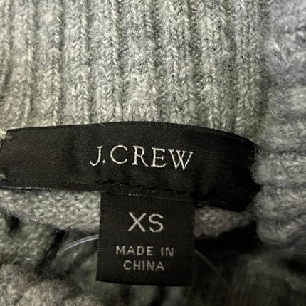 J.Crew Gray Wool Alpaca Knit Turtleneck Long Sleeve Pullover Sweater Top Size XS