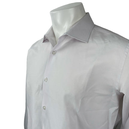 TMG Italy Men's White Career Long Sleeve Button Down Dress Shirt Top Size 16