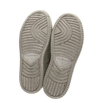 AllSaints VIX Women;s White Leather Low Top Athletic Trainers Sneakers Shoes 7