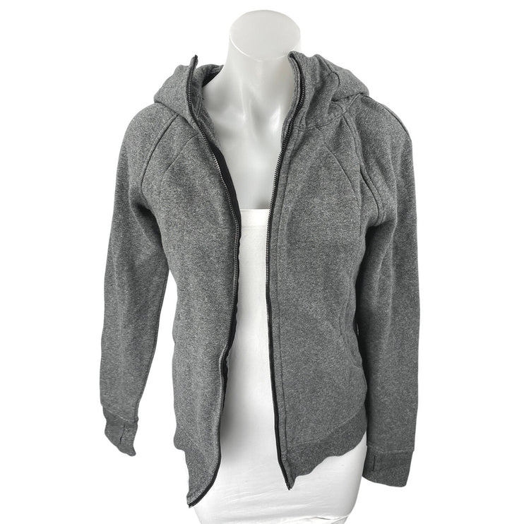 Lululemon Gray Fleece Long Sleeve Zip Up Hooded Hoodie Sweatshirt Jacket Size 6