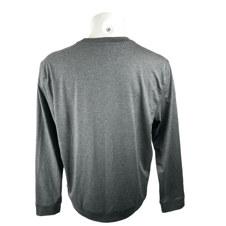 Van Heusen Performance Black Heather Long Sleeve Golf Sweatshirt Top Size L