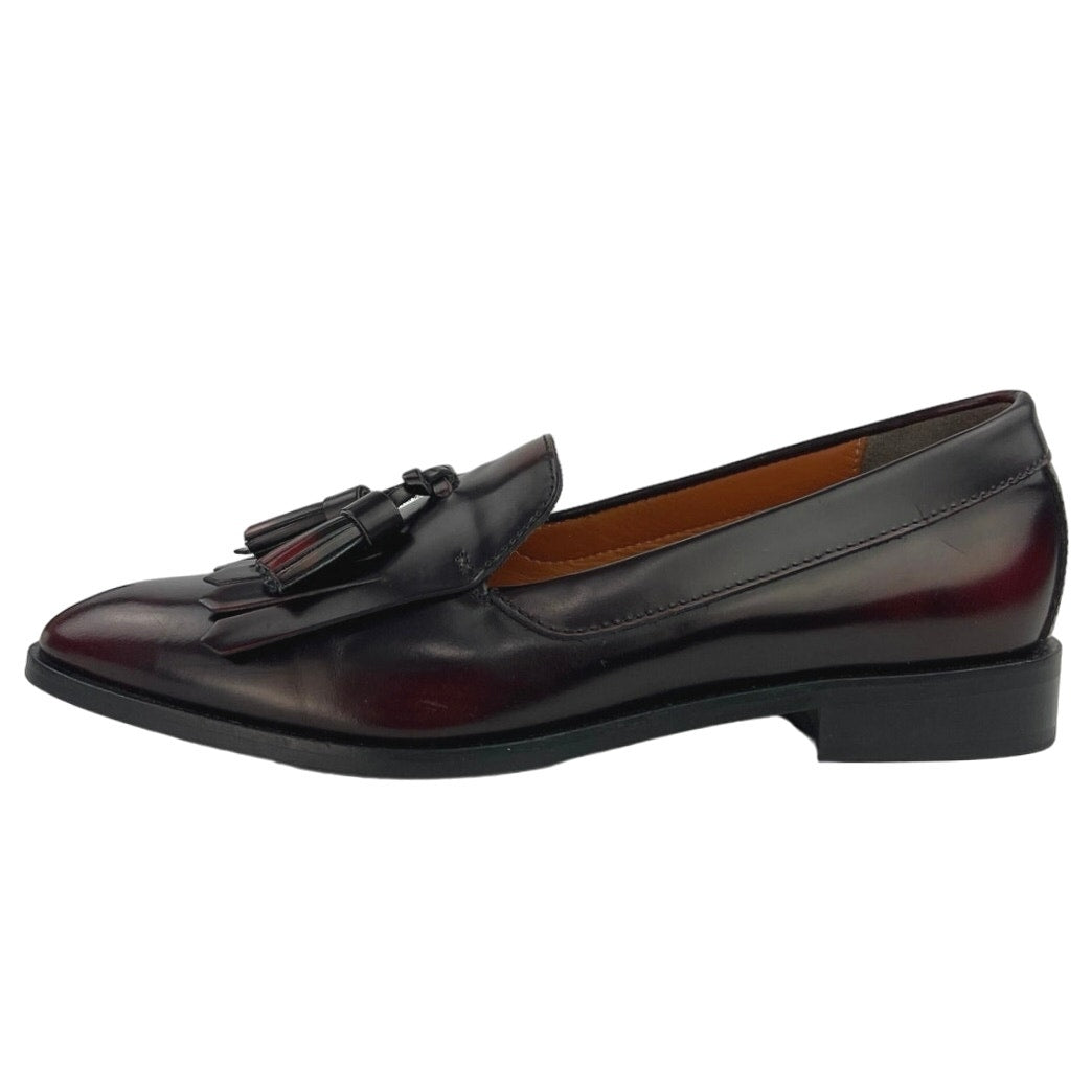 Everlane Burgundy Leather Slip On The Modern Tassel Loafer Oxford Shoe Brie