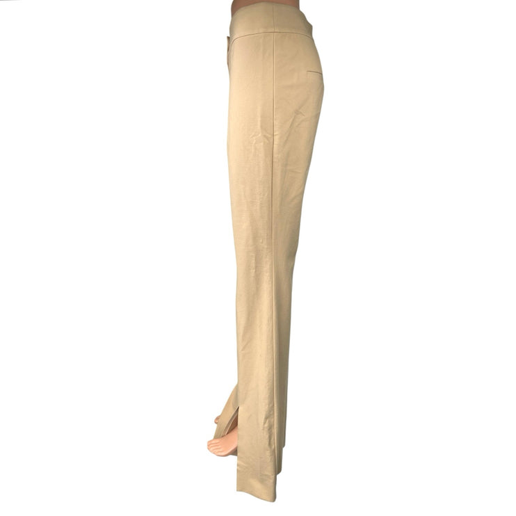 Derek Lam 10 Crosby Beige Flared Boot Cut Split Hem Ankle Trouser Dress Pants 10