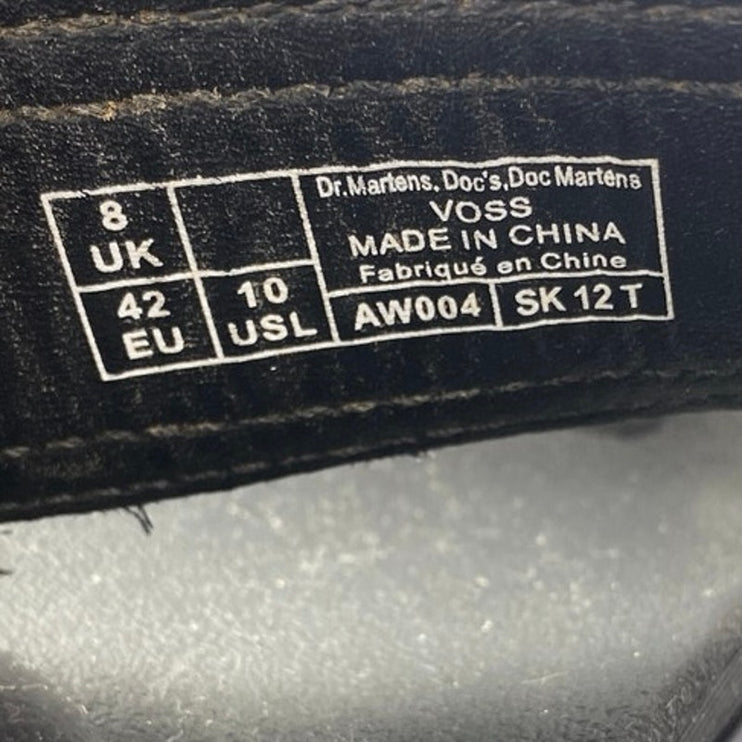 Dr. Martens Voss Hydro Black Leather Ankle Strap Platform Slingback Sandals 10