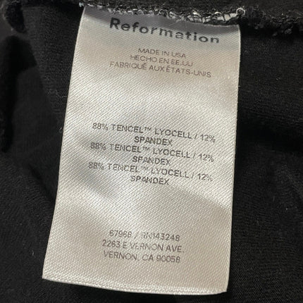 Reformation Women's Black Sleeveless Deep V Neck Camisole Cami Tank Top Size S
