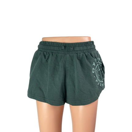 Gymshark Legacy Graphic Women's Green Yoga Workout Athletic Activewear Shorts XS