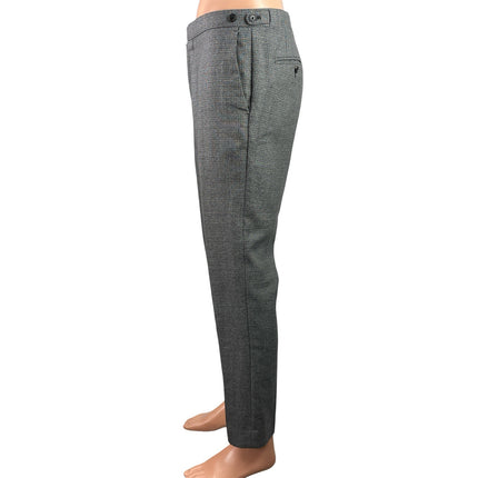 Reiss Men's Gray Wool Mid Rise Straight Leg Chino Trousers Dress Pants Size 32