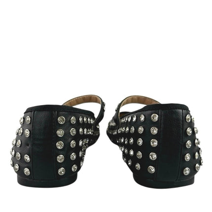 Steve Madden Vinetta Women's Black Rhinestone Studded Mary Jane Ballet Flats 7M