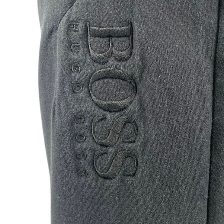 BOSS Hugo Boss Women's Black High Waisted Straight Drawstring Sweat Pants Size L
