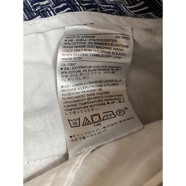 Banana Republic Women's Blue Combo Geometric Mid Rise Casual Bermuda Shorts Sz S