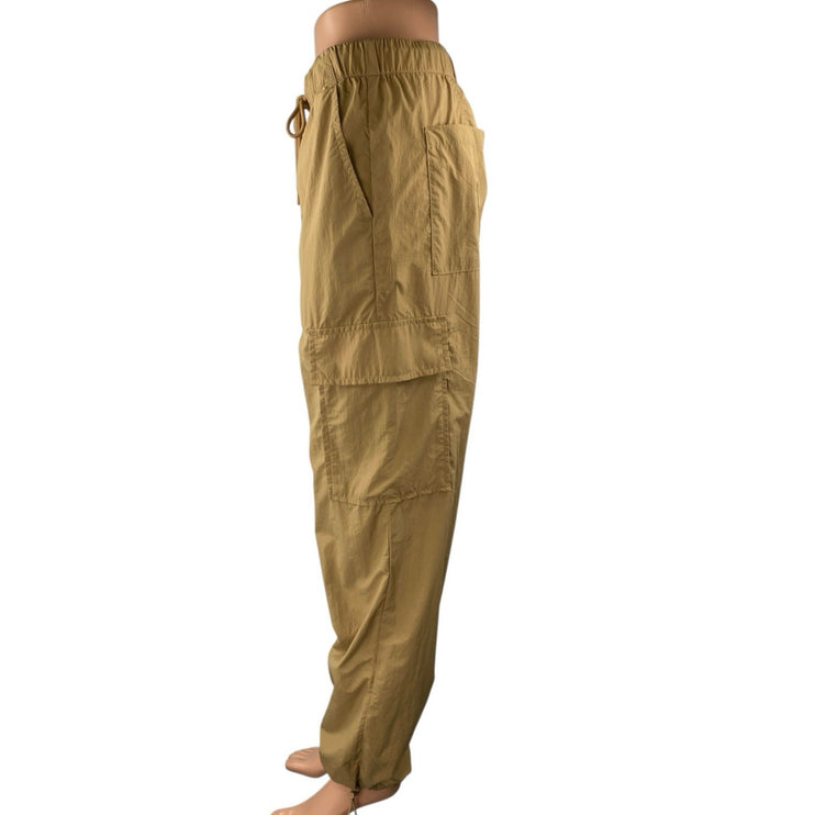 Pistola Women's Brown Elastic High Waist Drawstring Trousers Cargo Pants Size S
