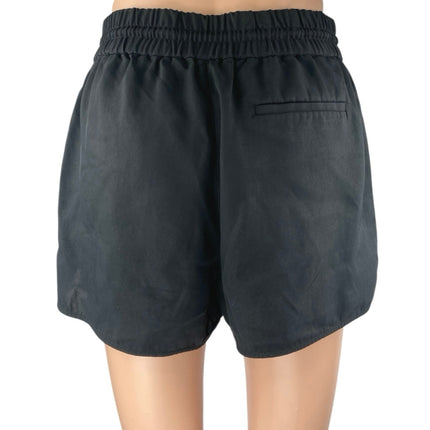 Everlane Women's Black High Waisted Drawstring Pocket Mini Sweat Shorts Size S