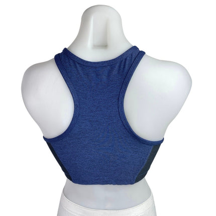 Outdoor Voices Blue Black Sleeveless Racerback Colorblock Athletic Crop Top Sz S