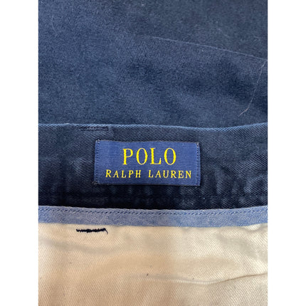 POLO Ralph Lauren Men's Blue High Rise Slim Straight Khaki Chino Shorts Size 42