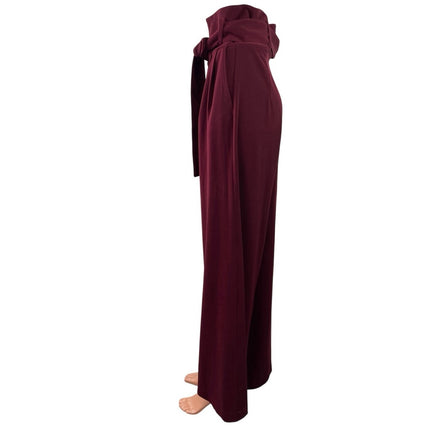 Julia Allert Women Red High Waisted Tie Paperbag Wide Leg Trousers Pants SIze XS
