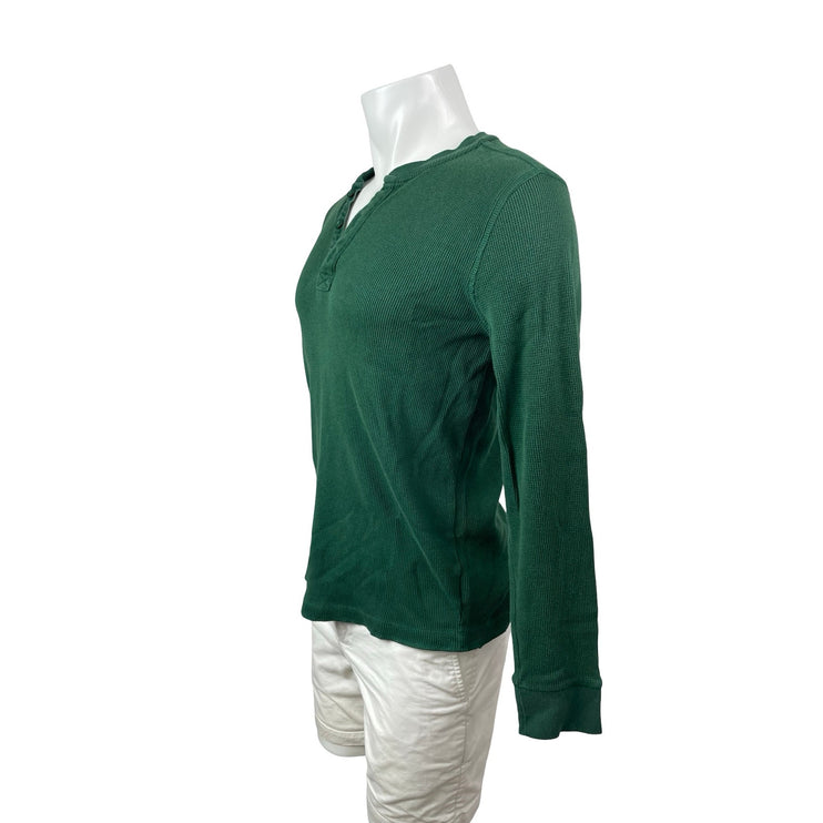 GAP Men's Green Henley Neck Long Sleeve Sweater Sweatshirt Tee T-Shirt Top M